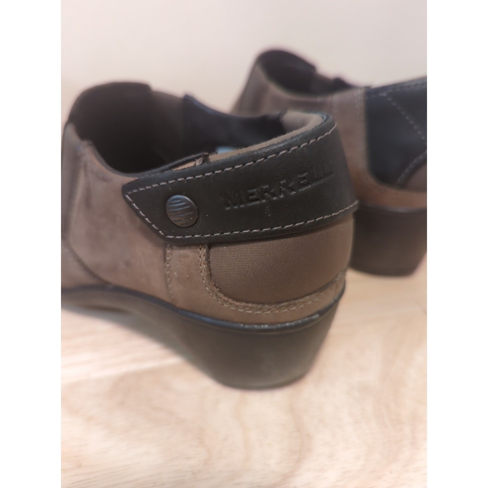 Merrell Veranda Moc Clog Women's 8 Brown Mules Slip On Leather Logo Minimalist - Picture 6 of 9